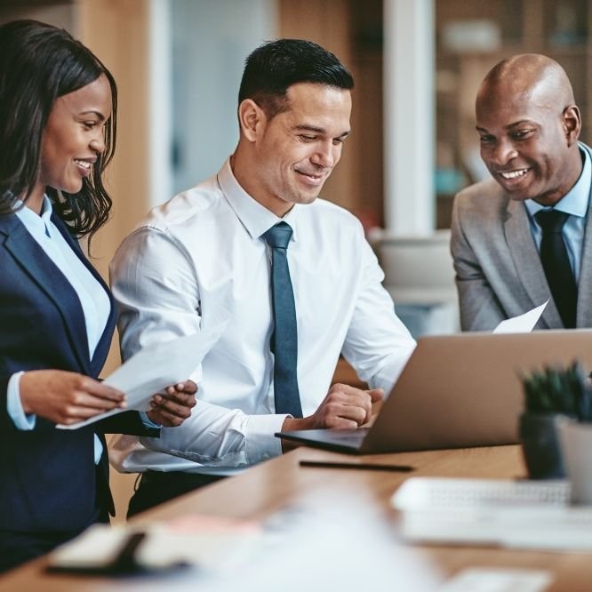 The team in a meeting