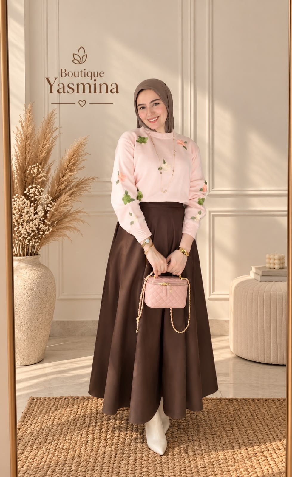 تناسق طول الجيبة مع البلوفر — YSMINA